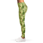 Cartoon Avocado Pattern Print Women's Leggings