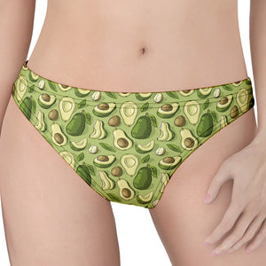 Cartoon Avocado Pattern Print Women's Thong