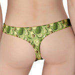 Cartoon Avocado Pattern Print Women's Thong