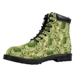 Cartoon Avocado Pattern Print Work Boots