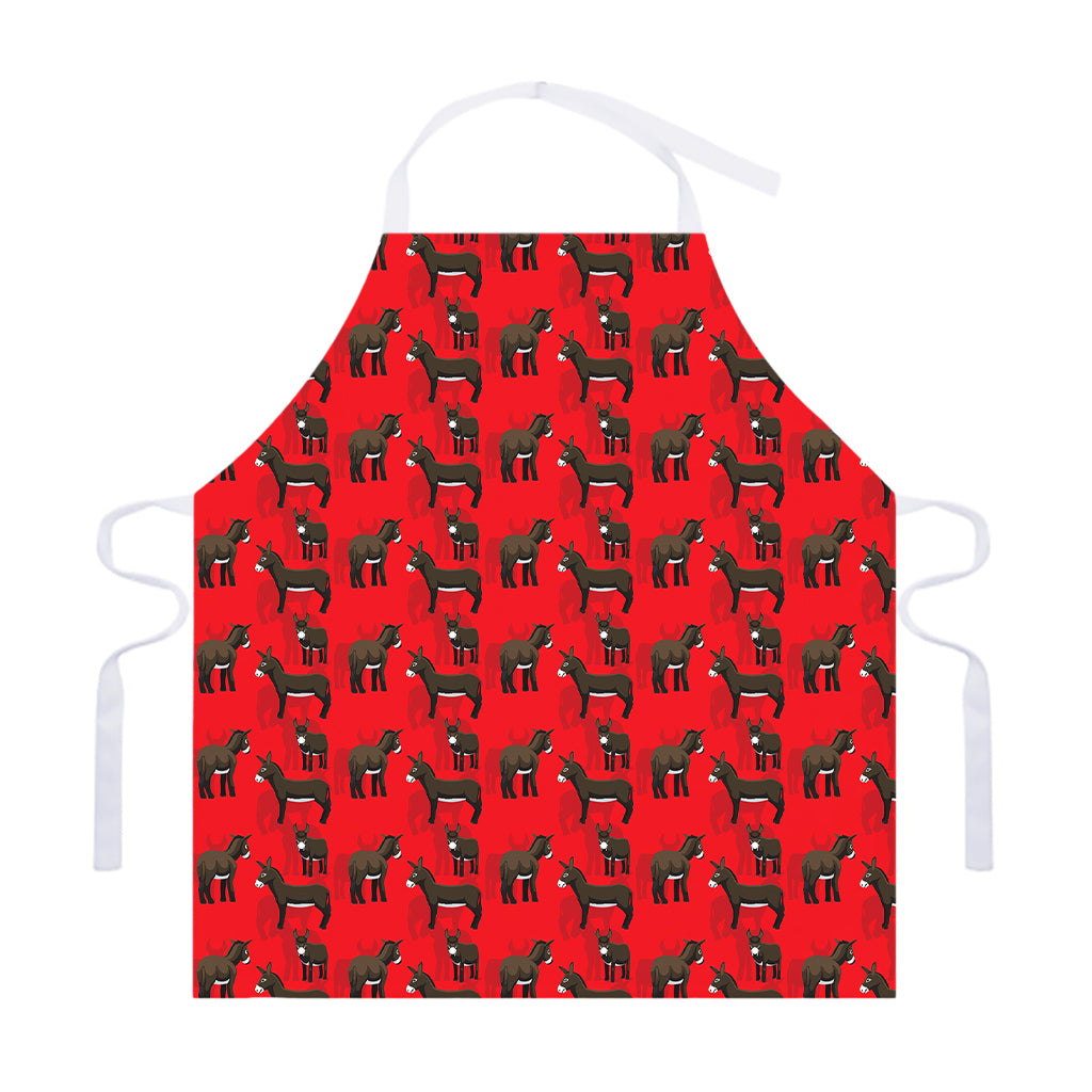 Cartoon Balearic Donkey Pattern Print Adjustable Apron