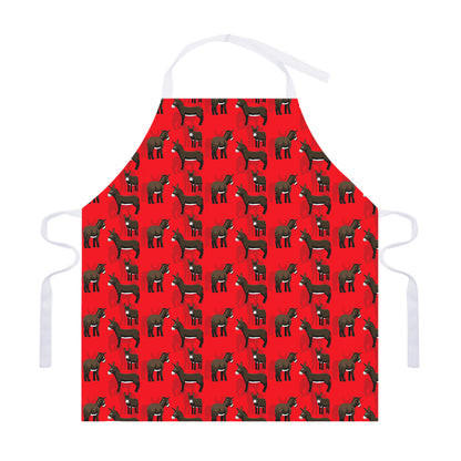 Cartoon Balearic Donkey Pattern Print Adjustable Apron