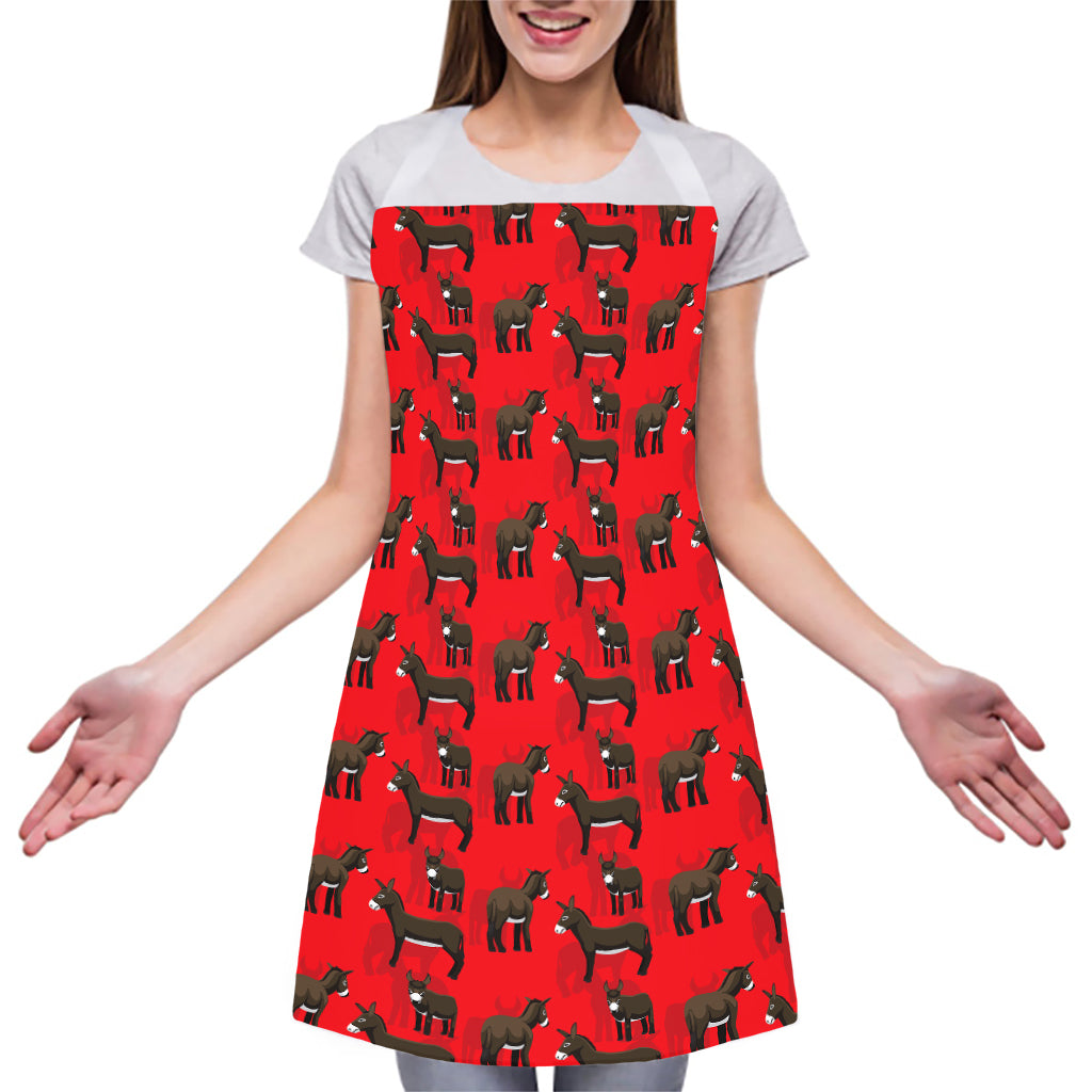 Cartoon Balearic Donkey Pattern Print Adjustable Apron