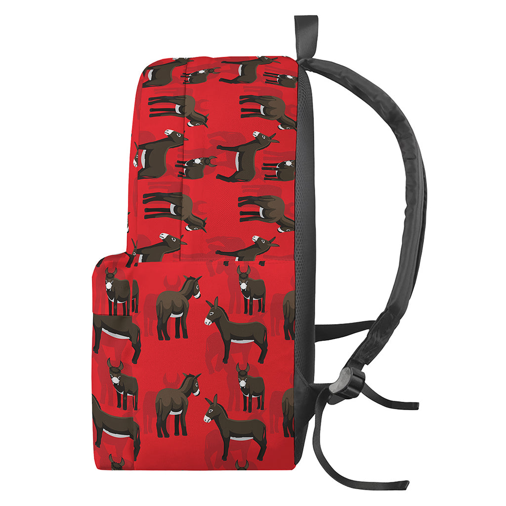 Cartoon Balearic Donkey Pattern Print Backpack