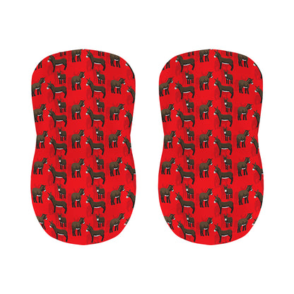 Cartoon Balearic Donkey Pattern Print Bar Stool Covers
