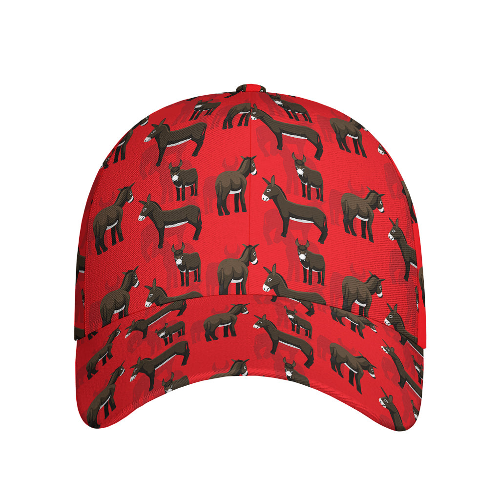 Cartoon Balearic Donkey Pattern Print Baseball Cap