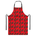 Cartoon Balearic Donkey Pattern Print Bib Apron With Pocket
