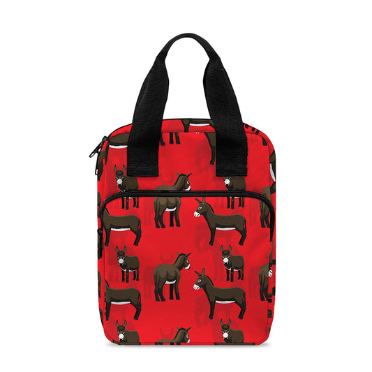Cartoon Balearic Donkey Pattern Print Bible Tote Bag