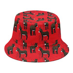 Cartoon Balearic Donkey Pattern Print Bucket Hat