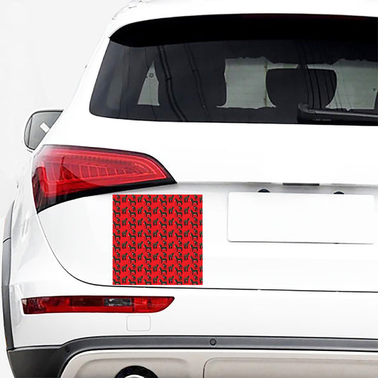 Cartoon Balearic Donkey Pattern Print Car Sticker
