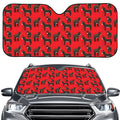 Cartoon Balearic Donkey Pattern Print Car Windshield Sun Shade
