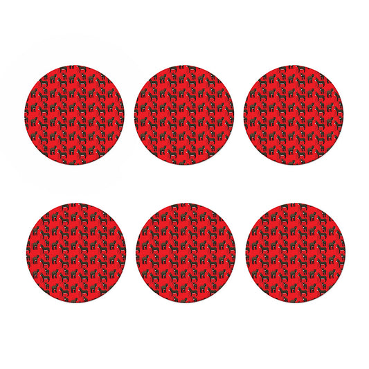 Cartoon Balearic Donkey Pattern Print Coaster Set