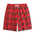 Cartoon Balearic Donkey Pattern Print Cotton Shorts