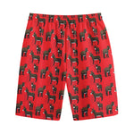 Cartoon Balearic Donkey Pattern Print Cotton Shorts