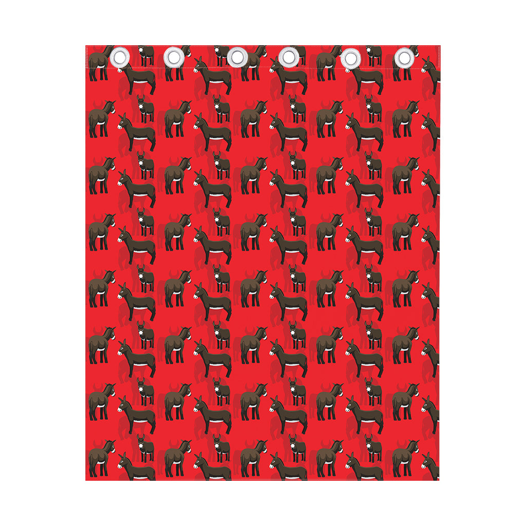 Cartoon Balearic Donkey Pattern Print Curtain