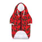 Cartoon Balearic Donkey Pattern Print Dog Zip Up Hoodie