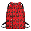 Cartoon Balearic Donkey Pattern Print Drawstring Backpack