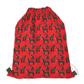 Cartoon Balearic Donkey Pattern Print Drawstring Bag