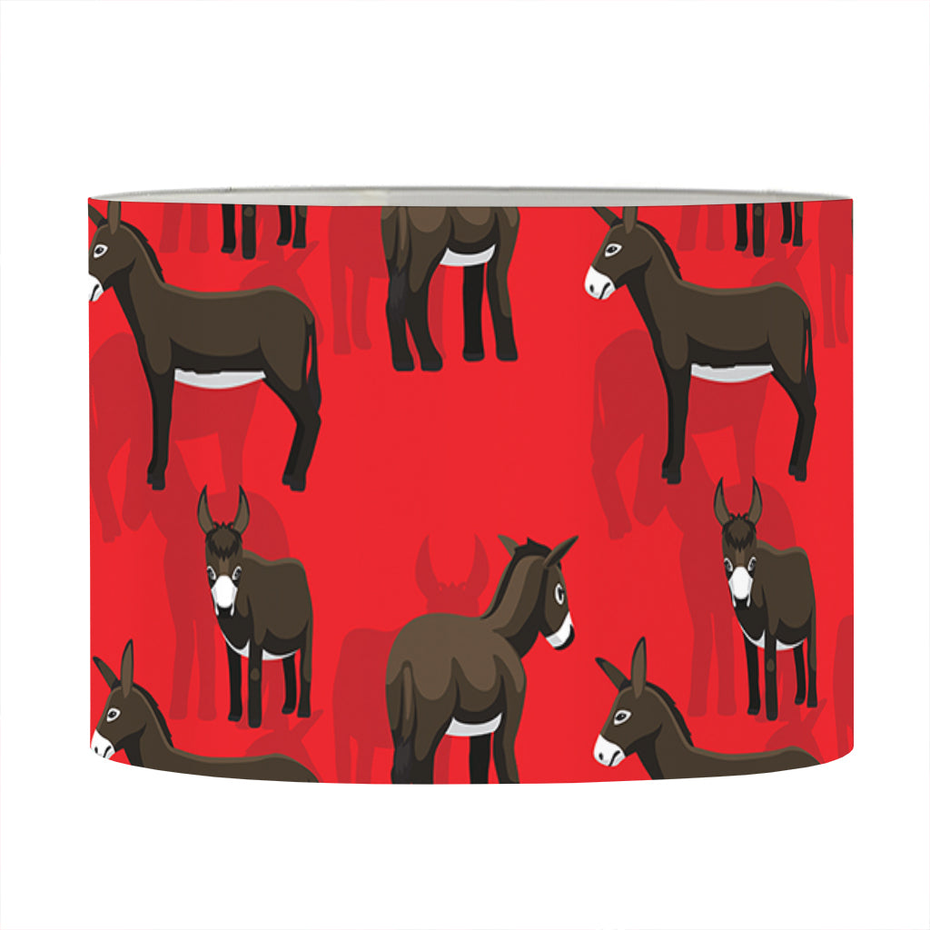 Cartoon Balearic Donkey Pattern Print Drum Lamp Shade