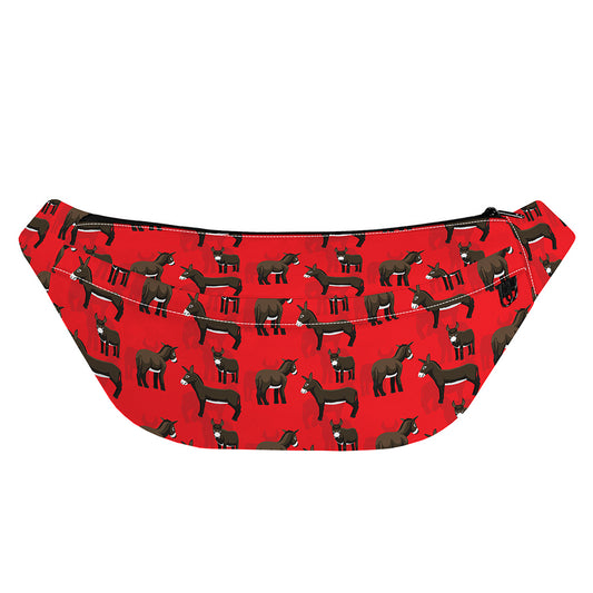 Cartoon Balearic Donkey Pattern Print Fanny Pack