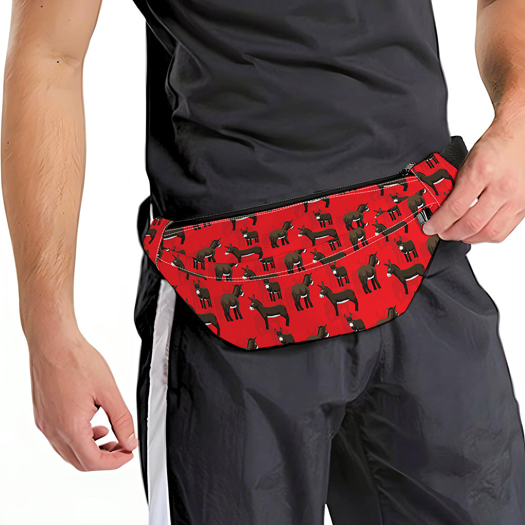 Cartoon Balearic Donkey Pattern Print Fanny Pack
