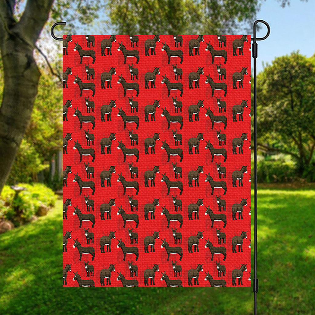 Cartoon Balearic Donkey Pattern Print Garden Flag