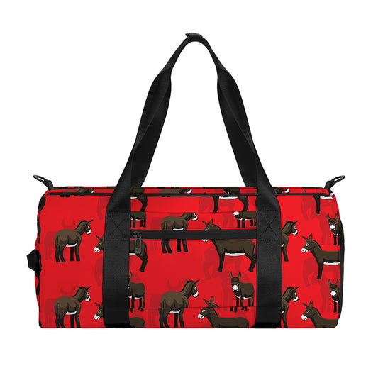 Cartoon Balearic Donkey Pattern Print Gym Bag