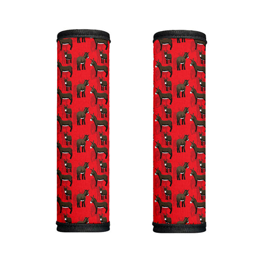 Cartoon Balearic Donkey Pattern Print Handle Covers
