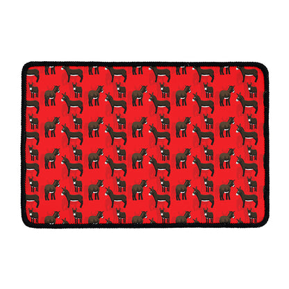 Cartoon Balearic Donkey Pattern Print Kitchen Mat