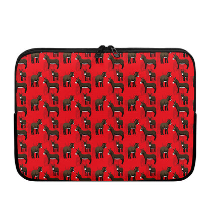 Cartoon Balearic Donkey Pattern Print Laptop Sleeve