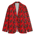 Cartoon Balearic Donkey Pattern Print Men's Blazer