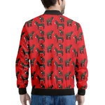 Cartoon Balearic Donkey Pattern Print Men's Bomber Jacket