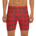 Cartoon Balearic Donkey Pattern Print Men's Long Boxer Briefs