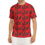 Cartoon Balearic Donkey Pattern Print Men's Short Sleeve Rash Guard