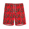 Cartoon Balearic Donkey Pattern Print Men's Athletic Shorts