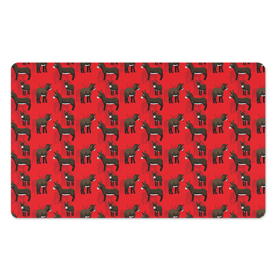 Cartoon Balearic Donkey Pattern Print Polyester Doormat