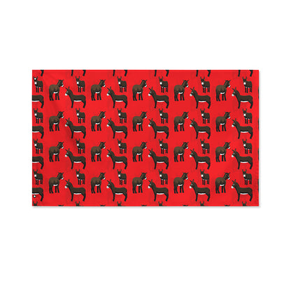 Cartoon Balearic Donkey Pattern Print Polyester Flag