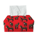 Cartoon Balearic Donkey Pattern Print Rectangle Tissue Box Cover