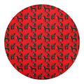 Cartoon Balearic Donkey Pattern Print Round Blanket