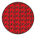 Cartoon Balearic Donkey Pattern Print Round Floor Mat