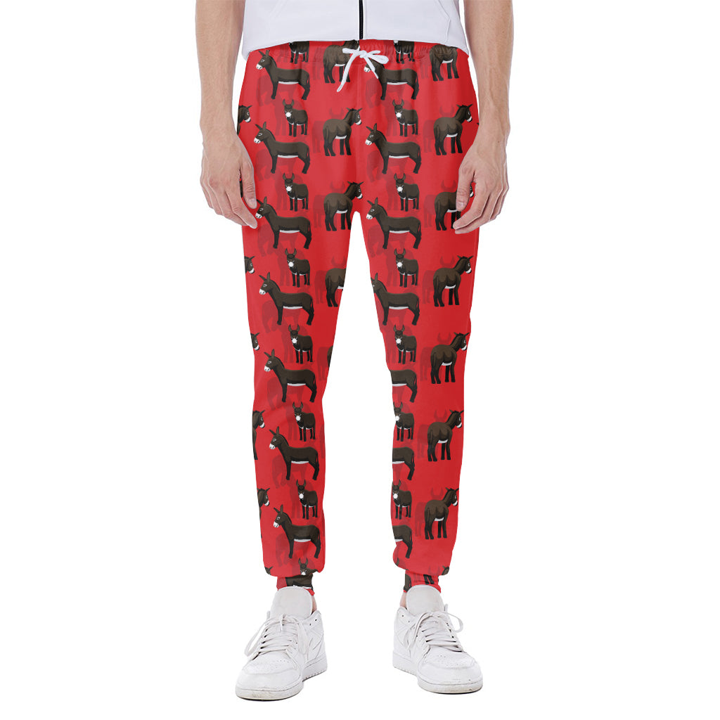 Cartoon Balearic Donkey Pattern Print Scuba Joggers
