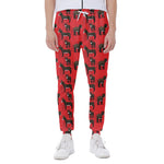Cartoon Balearic Donkey Pattern Print Scuba Joggers