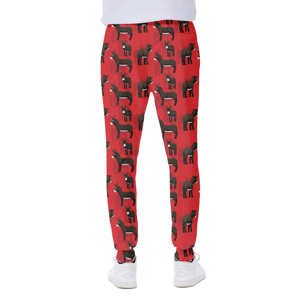 Cartoon Balearic Donkey Pattern Print Scuba Joggers