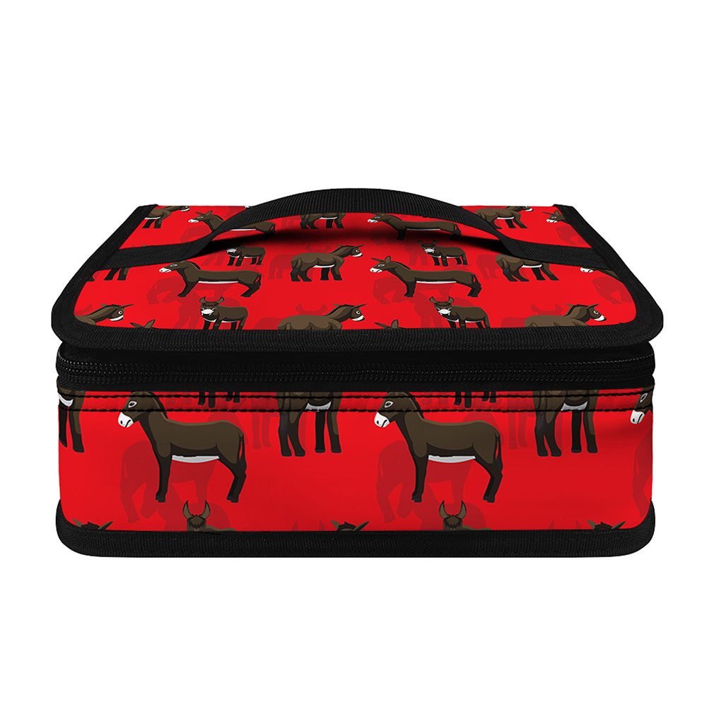 Cartoon Balearic Donkey Pattern Print Small Lunch Bag