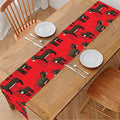 Cartoon Balearic Donkey Pattern Print Table Runner