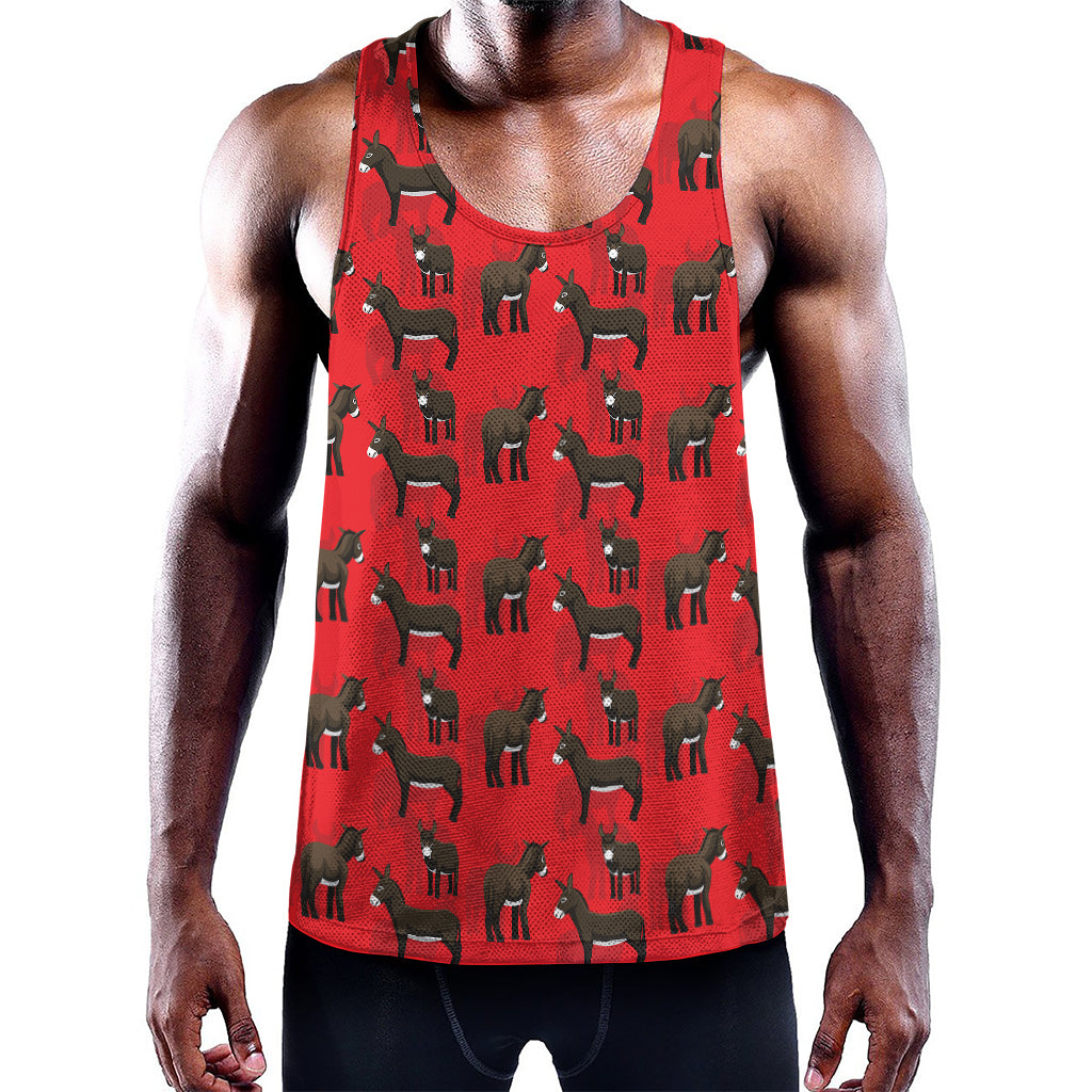 Cartoon Balearic Donkey Pattern Print Training Tank Top