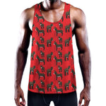 Cartoon Balearic Donkey Pattern Print Training Tank Top