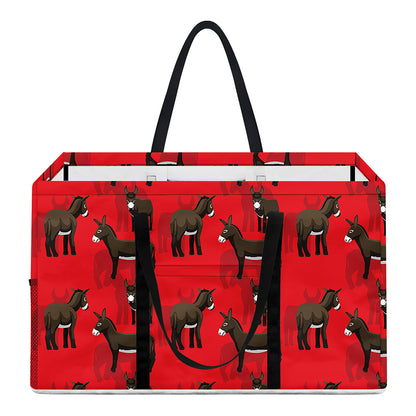 Cartoon Balearic Donkey Pattern Print Utility Tote Bag