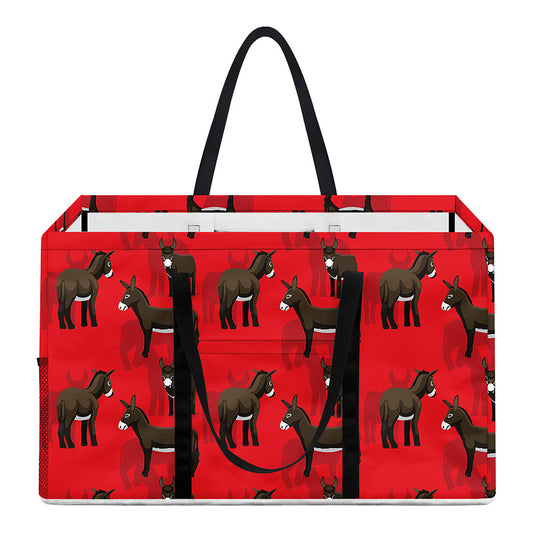 Cartoon Balearic Donkey Pattern Print Utility Tote Bag