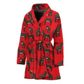 Cartoon Balearic Donkey Pattern Print Women's Bathrobe